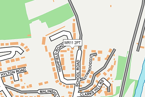 WR11 2PT map - OS OpenMap – Local (Ordnance Survey)
