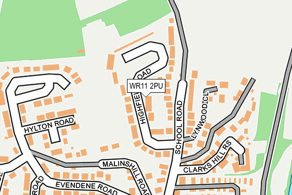 WR11 2PU map - OS OpenMap – Local (Ordnance Survey)