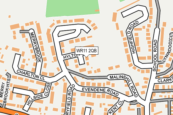 WR11 2QB map - OS OpenMap – Local (Ordnance Survey)
