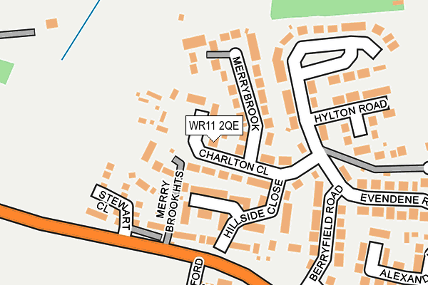WR11 2QE map - OS OpenMap – Local (Ordnance Survey)