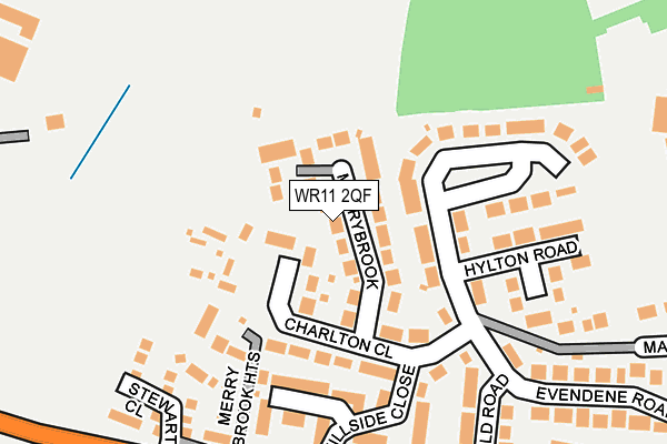 WR11 2QF map - OS OpenMap – Local (Ordnance Survey)