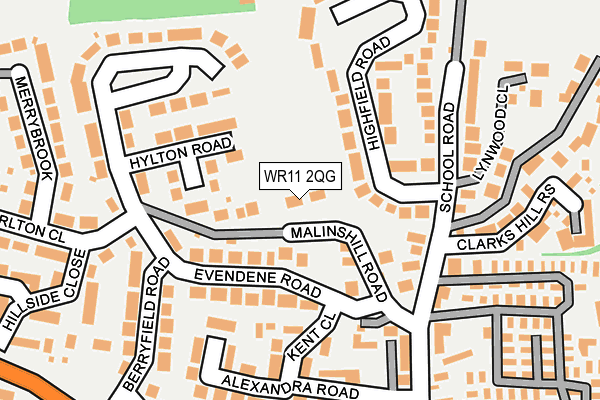 WR11 2QG map - OS OpenMap – Local (Ordnance Survey)