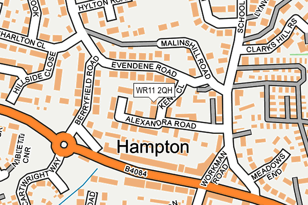 WR11 2QH map - OS OpenMap – Local (Ordnance Survey)