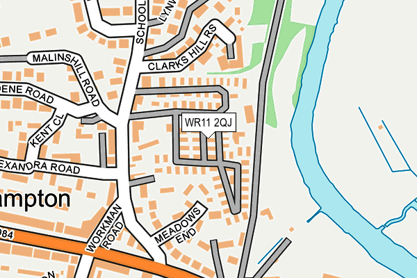 WR11 2QJ map - OS OpenMap – Local (Ordnance Survey)