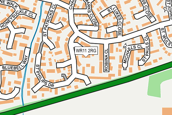 WR11 2RG map - OS OpenMap – Local (Ordnance Survey)