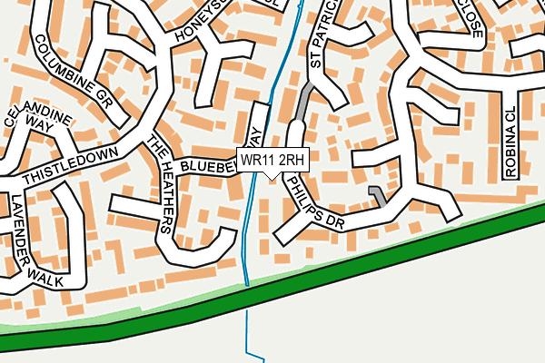 WR11 2RH map - OS OpenMap – Local (Ordnance Survey)