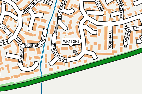 WR11 2RJ map - OS OpenMap – Local (Ordnance Survey)
