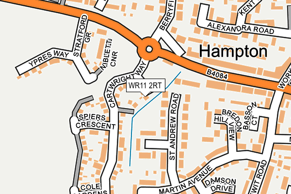 WR11 2RT map - OS OpenMap – Local (Ordnance Survey)