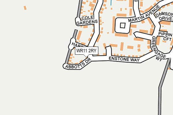 WR11 2RY map - OS OpenMap – Local (Ordnance Survey)