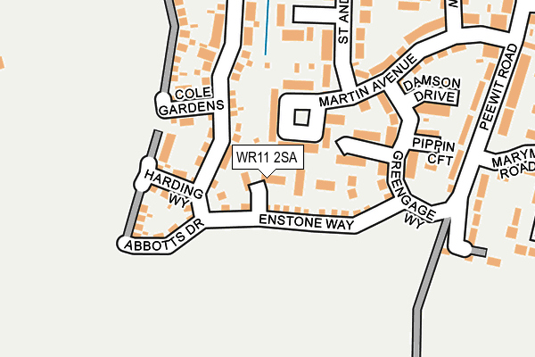 WR11 2SA map - OS OpenMap – Local (Ordnance Survey)