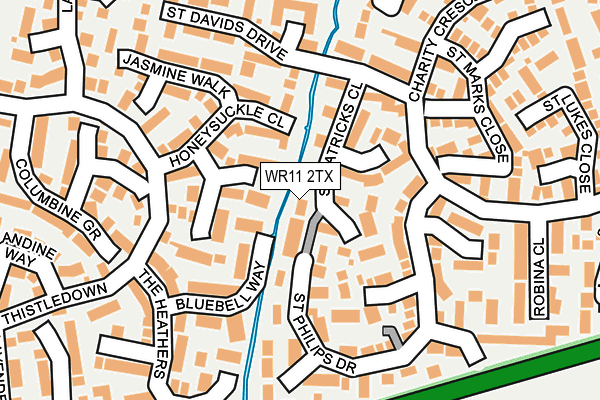 WR11 2TX map - OS OpenMap – Local (Ordnance Survey)