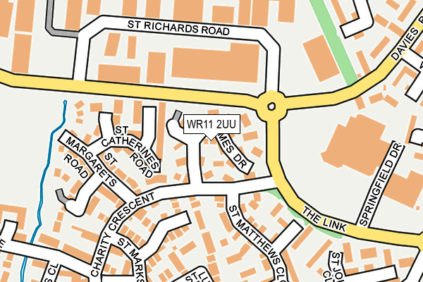 WR11 2UU map - OS OpenMap – Local (Ordnance Survey)