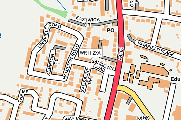 WR11 2XA map - OS OpenMap – Local (Ordnance Survey)