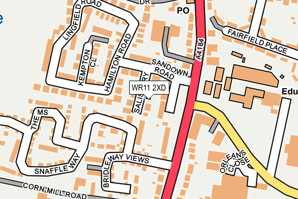 WR11 2XD map - OS OpenMap – Local (Ordnance Survey)