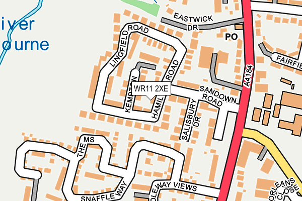 WR11 2XE map - OS OpenMap – Local (Ordnance Survey)