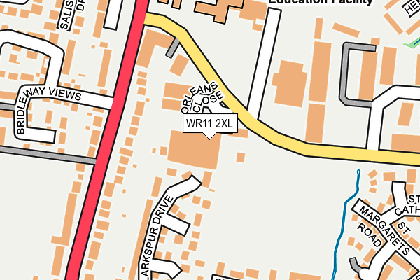 WR11 2XL map - OS OpenMap – Local (Ordnance Survey)