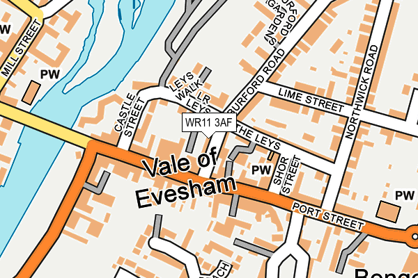 WR11 3AF map - OS OpenMap – Local (Ordnance Survey)