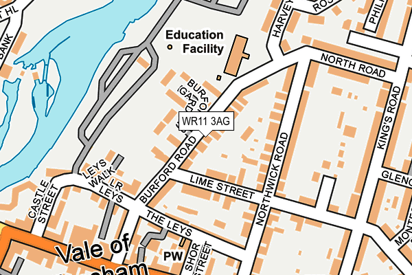 WR11 3AG map - OS OpenMap – Local (Ordnance Survey)