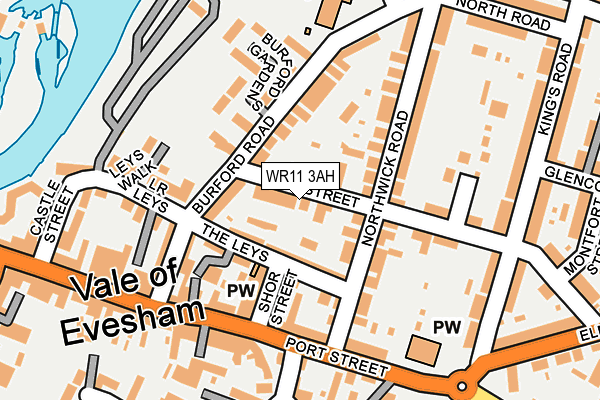 WR11 3AH map - OS OpenMap – Local (Ordnance Survey)