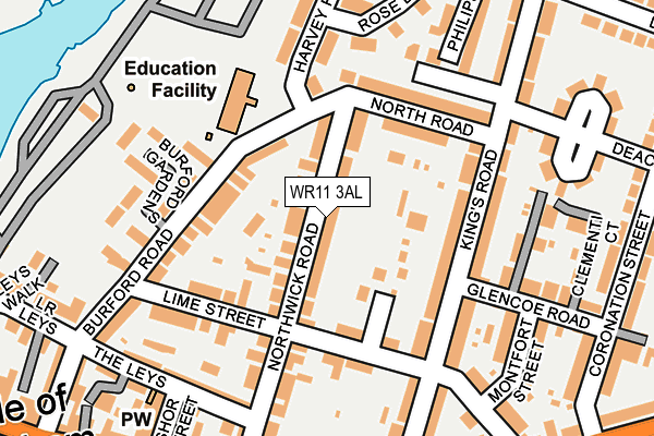 WR11 3AL map - OS OpenMap – Local (Ordnance Survey)