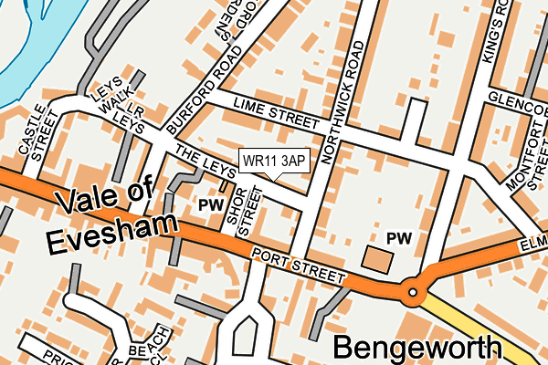 WR11 3AP map - OS OpenMap – Local (Ordnance Survey)