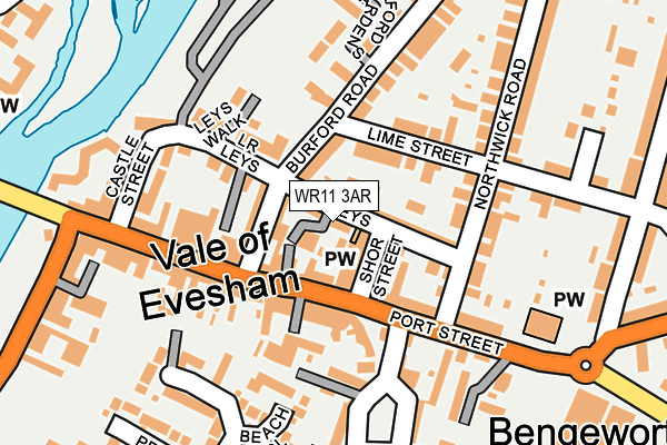 WR11 3AR map - OS OpenMap – Local (Ordnance Survey)