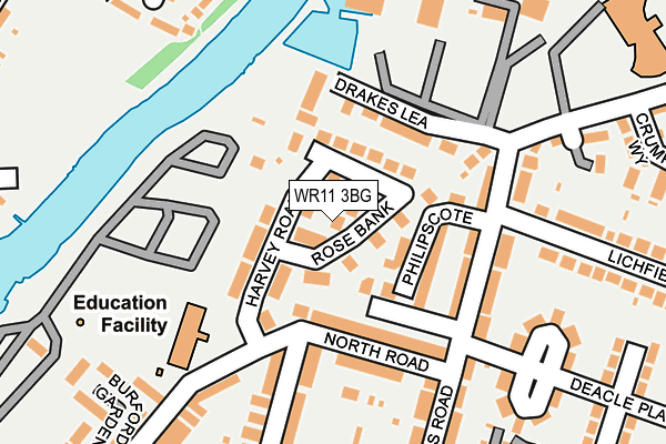 WR11 3BG map - OS OpenMap – Local (Ordnance Survey)