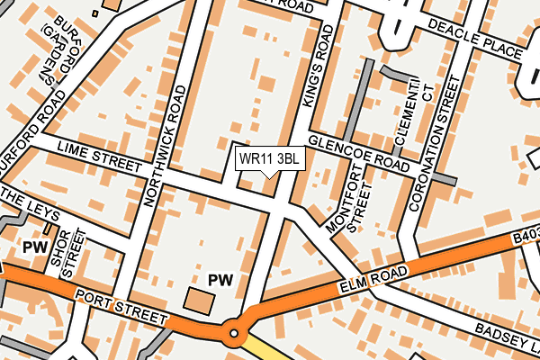 WR11 3BL map - OS OpenMap – Local (Ordnance Survey)