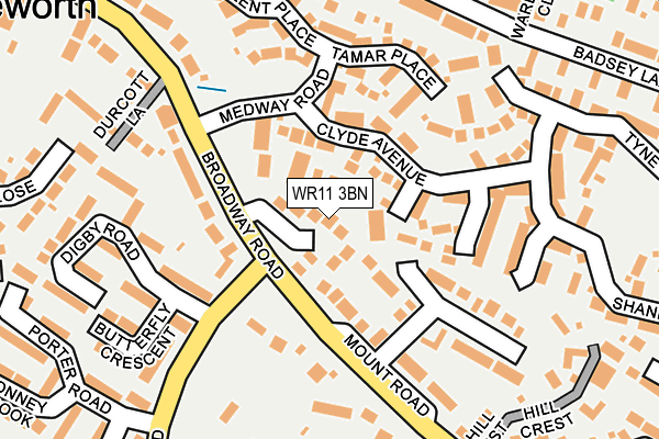 WR11 3BN map - OS OpenMap – Local (Ordnance Survey)