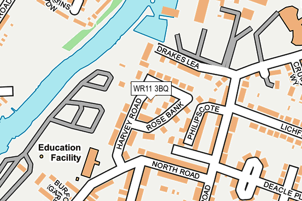 WR11 3BQ map - OS OpenMap – Local (Ordnance Survey)