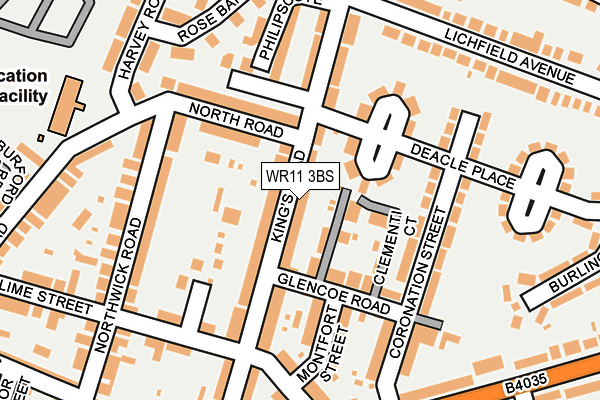 WR11 3BS map - OS OpenMap – Local (Ordnance Survey)