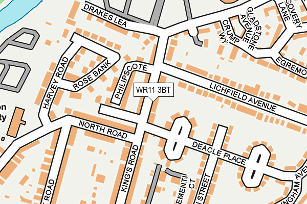 WR11 3BT map - OS OpenMap – Local (Ordnance Survey)