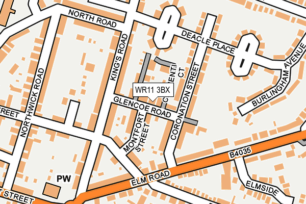 WR11 3BX map - OS OpenMap – Local (Ordnance Survey)