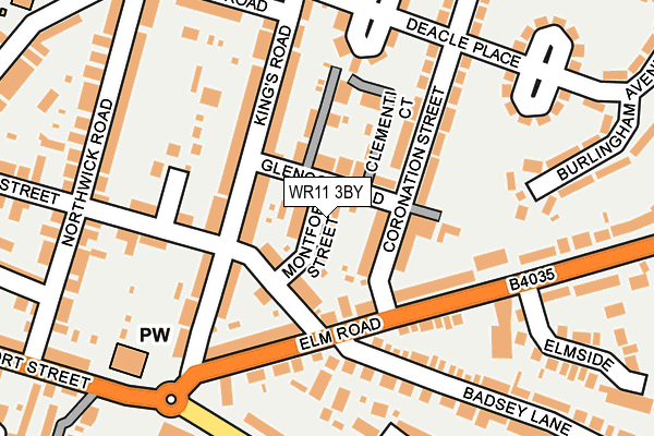 WR11 3BY map - OS OpenMap – Local (Ordnance Survey)