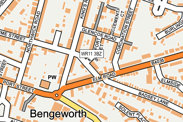 WR11 3BZ map - OS OpenMap – Local (Ordnance Survey)