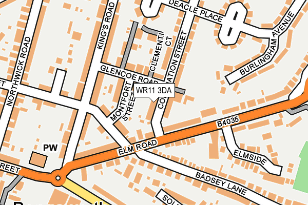 WR11 3DA map - OS OpenMap – Local (Ordnance Survey)