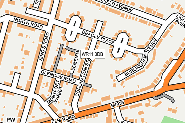 WR11 3DB map - OS OpenMap – Local (Ordnance Survey)
