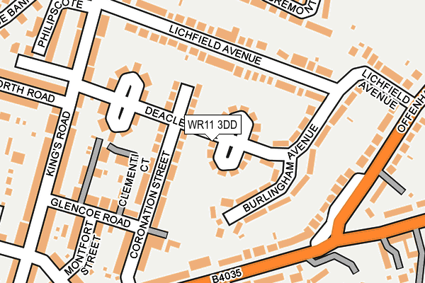 WR11 3DD map - OS OpenMap – Local (Ordnance Survey)