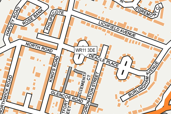 WR11 3DE map - OS OpenMap – Local (Ordnance Survey)