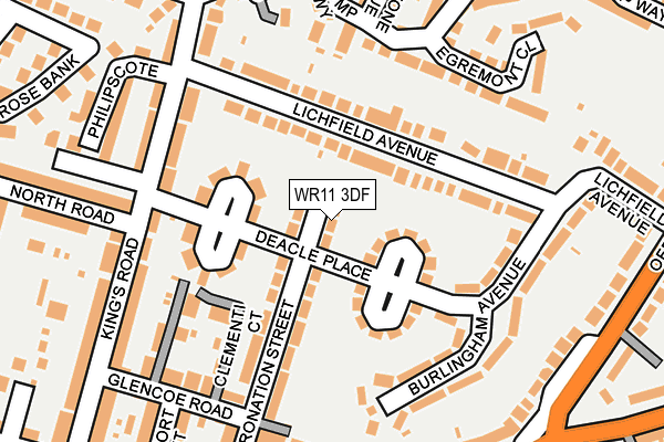 WR11 3DF map - OS OpenMap – Local (Ordnance Survey)