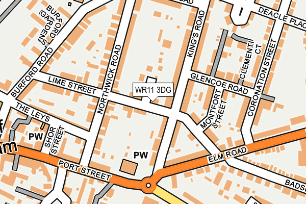 WR11 3DG map - OS OpenMap – Local (Ordnance Survey)
