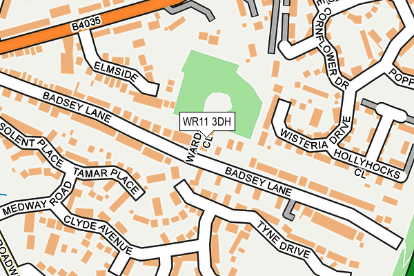 WR11 3DH map - OS OpenMap – Local (Ordnance Survey)