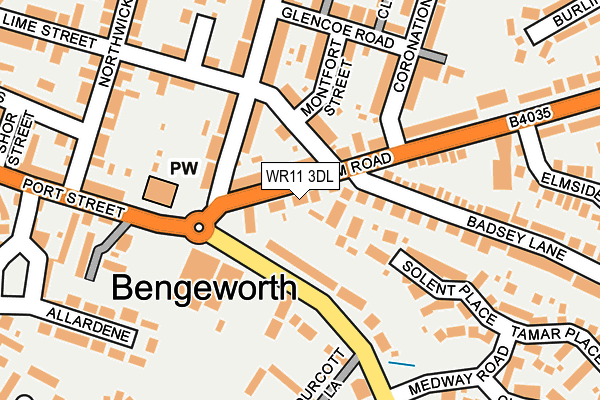 WR11 3DL map - OS OpenMap – Local (Ordnance Survey)