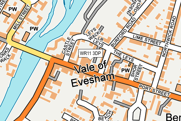 WR11 3DP map - OS OpenMap – Local (Ordnance Survey)