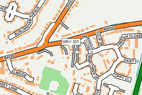 WR11 3DT map - OS OpenMap – Local (Ordnance Survey)