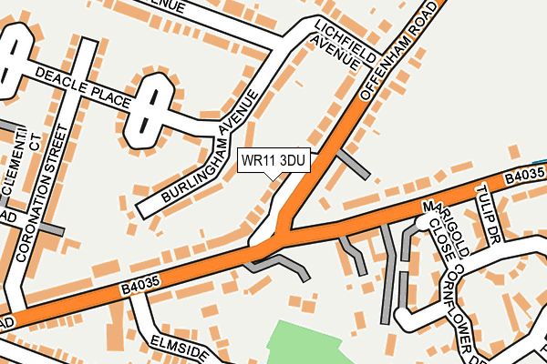 WR11 3DU map - OS OpenMap – Local (Ordnance Survey)