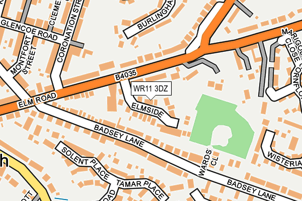 WR11 3DZ map - OS OpenMap – Local (Ordnance Survey)