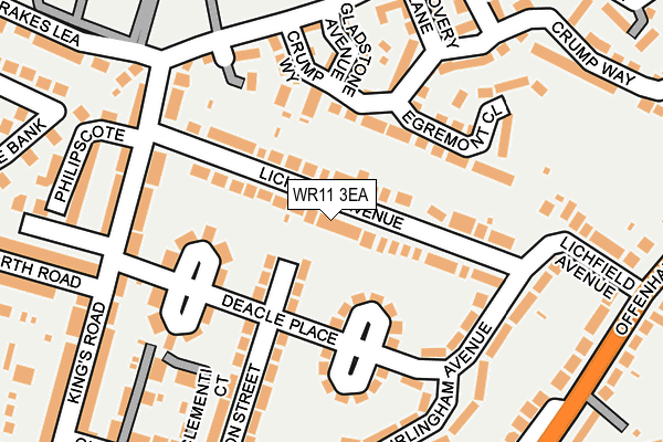 WR11 3EA map - OS OpenMap – Local (Ordnance Survey)