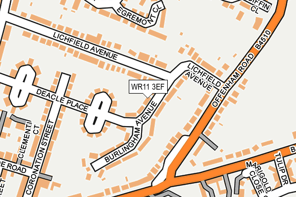 WR11 3EF map - OS OpenMap – Local (Ordnance Survey)