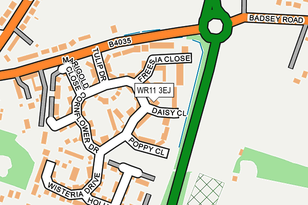 WR11 3EJ map - OS OpenMap – Local (Ordnance Survey)